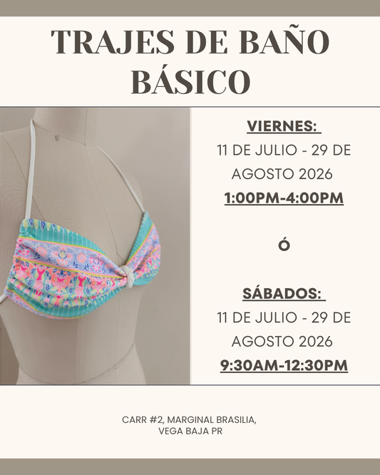 CONFECCIÓN DE TRAJES DE BAÑO PRESENCIAL