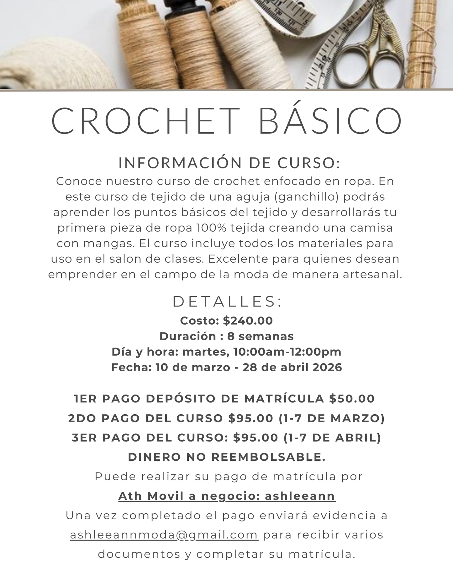 CROCHET BÁSICO MARTES AM