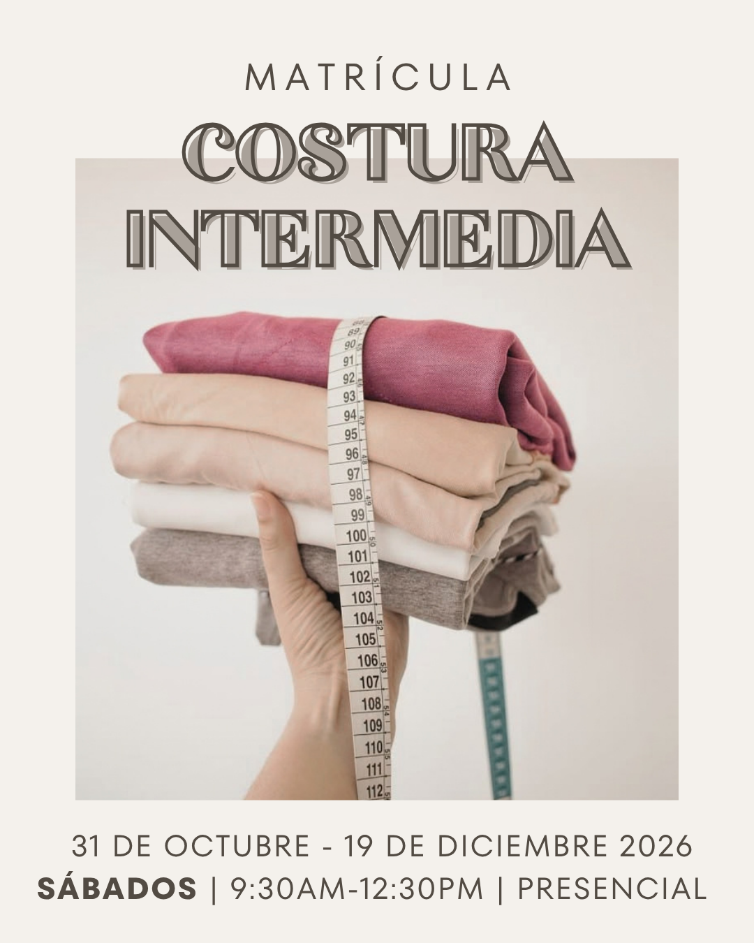 COSTURA INTERMEDIA SABADOS AM