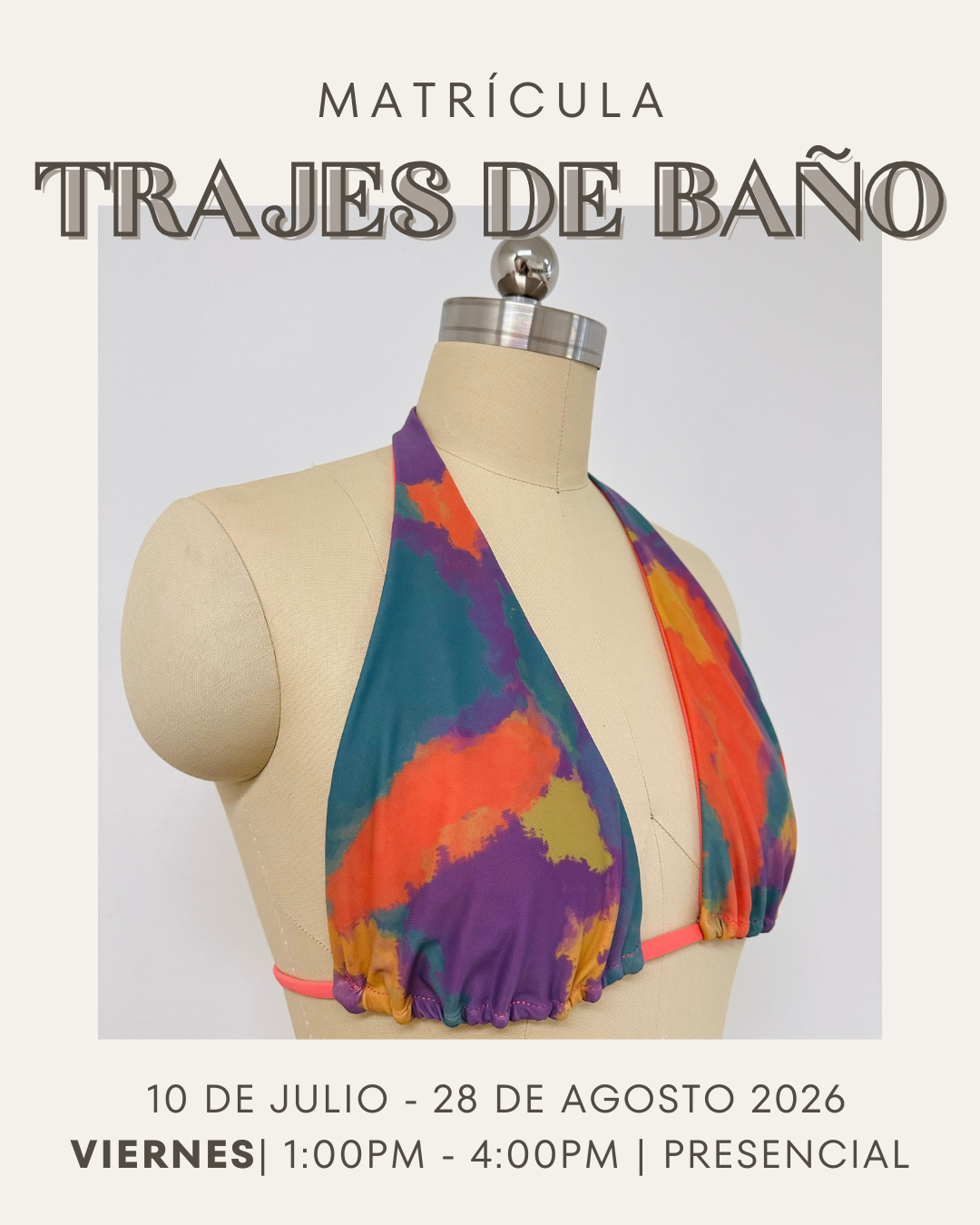 CONFECCIÓN DE TRAJES DE BAÑO PRESENCIAL