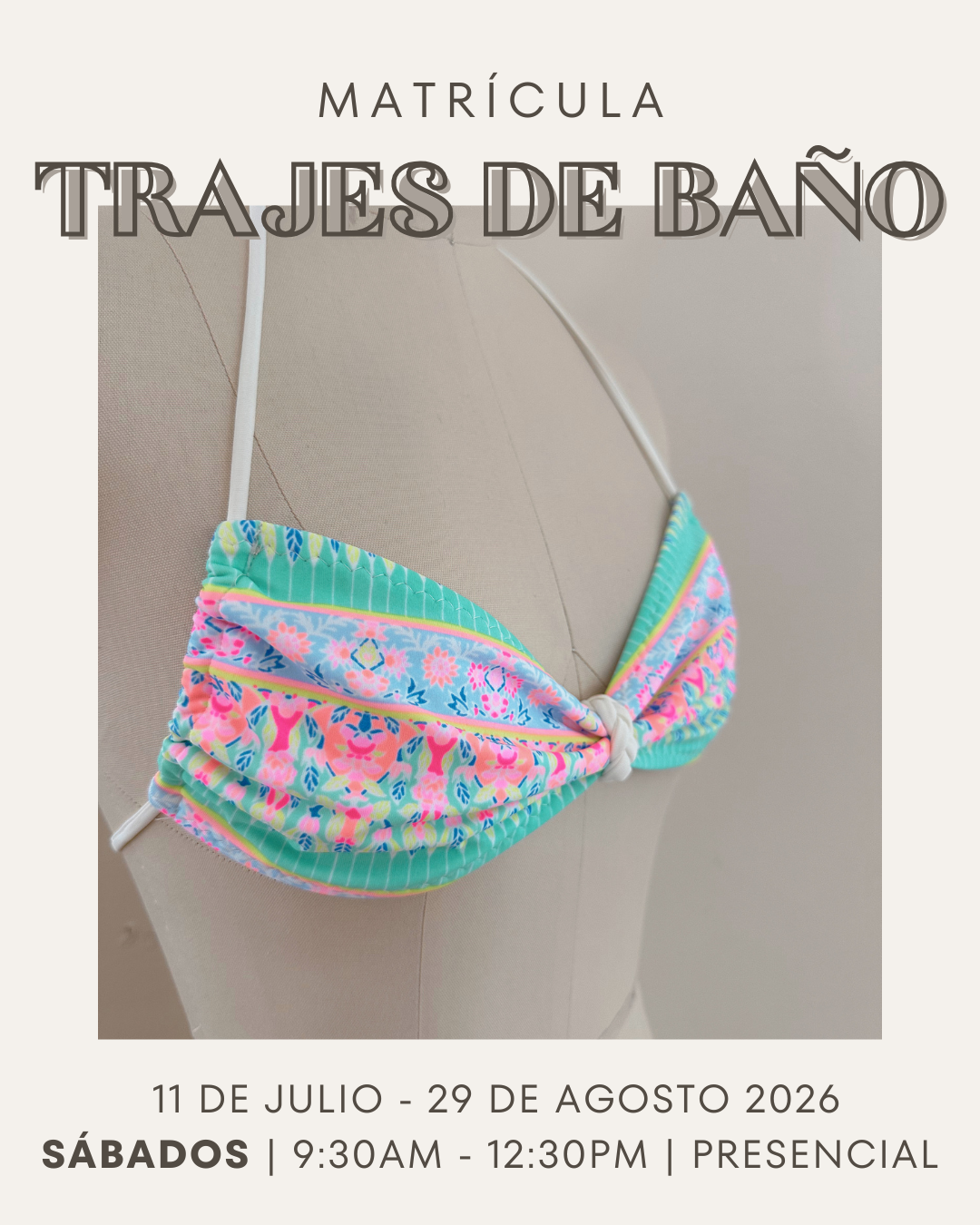 CONFECCIÓN DE TRAJES DE BAÑO PRESENCIAL