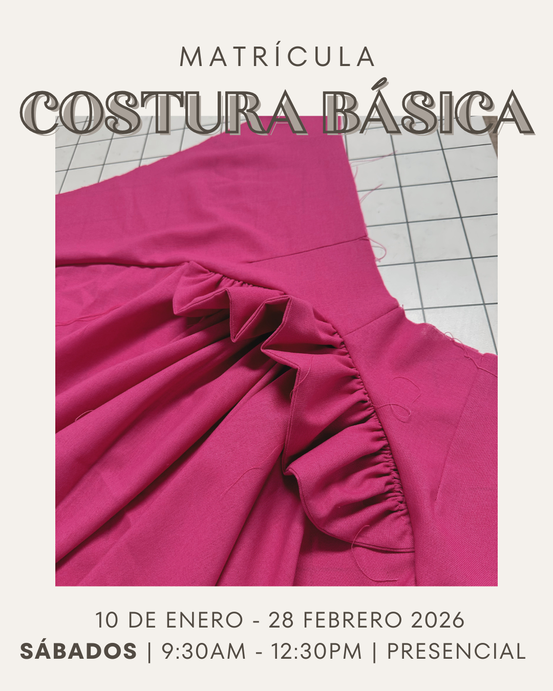 COSTURA BÁSICA: SÁBADOS AM