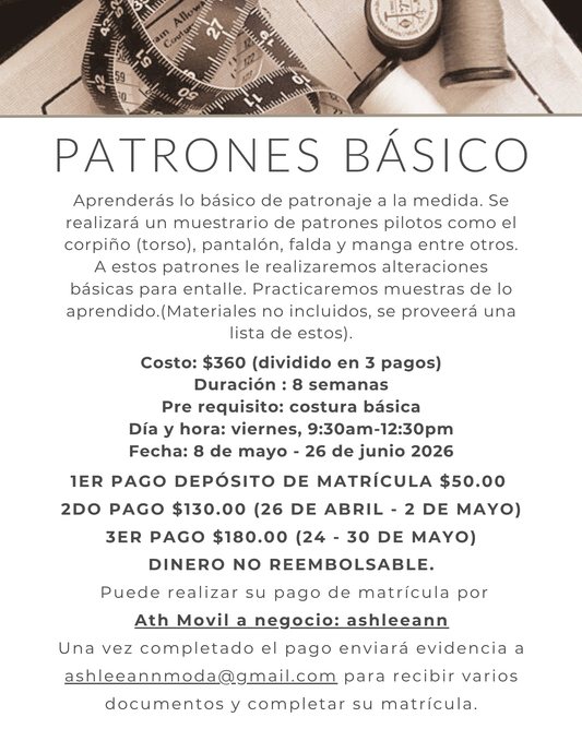 PATRONES BÁSICO VIERNES AM PRESENCAL