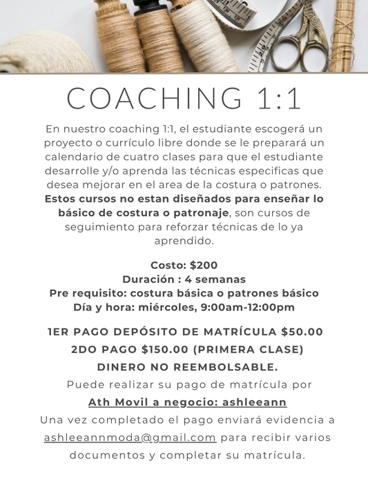 COACHING 1:1 MIÉRCOLES AM