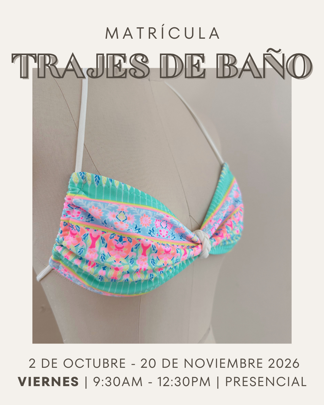 CONFECCIÓN DE TRAJES DE BAÑO VIERNES AM